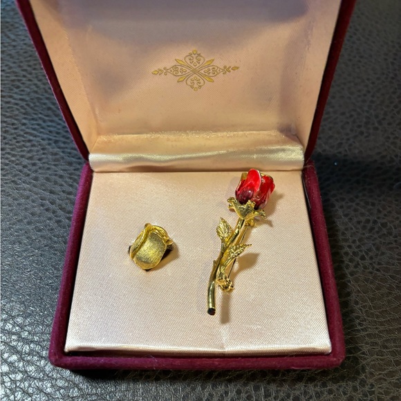 Vintage in box TANCER 11 interchangeable rose brooch - Picture 1 of 5